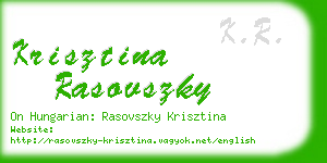 krisztina rasovszky business card